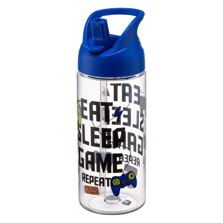 Butelka ze słomką TRITAN YOUNG 500ml niebieski